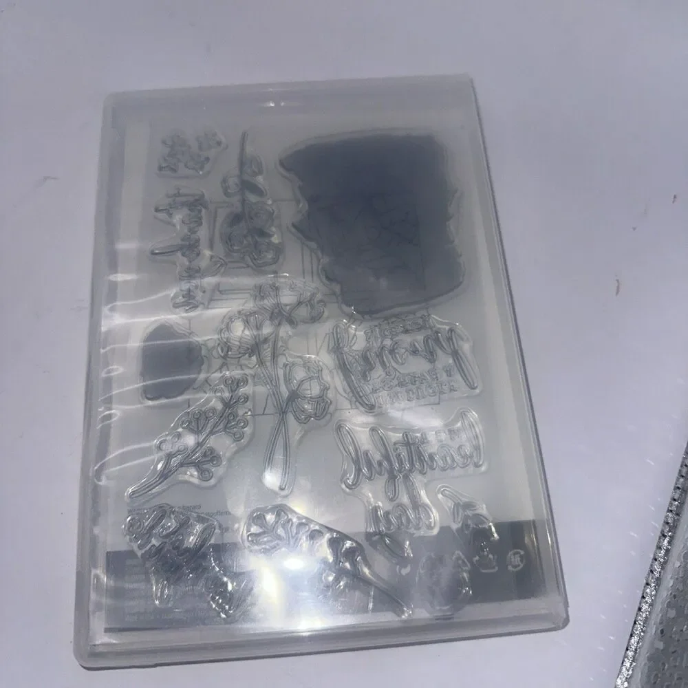 Stampin Up LOVE WHAT YOU DO Photopolymer Cling Stamp Set floral watercolor